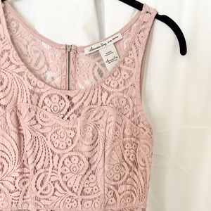 Lace Pink Skater Dress